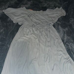 Gray Off-Shoulder Dress